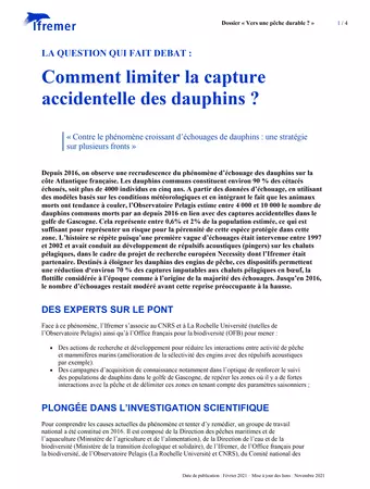 Comment limiter la capture accidentelle des dauphins ?