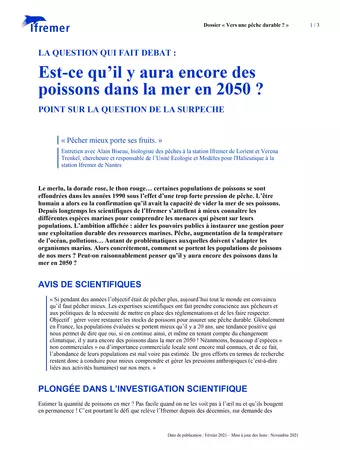 Est-ce qu’il y aura encore des poissons dans la mer en 2050 ? (Point sur la question de la surpêche)