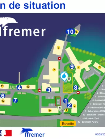 Plan du site pour les journées portes ouvertes, Centre pacifique