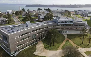 Vue aérienne du nouveau bâtiment du siège de l'Ifremer