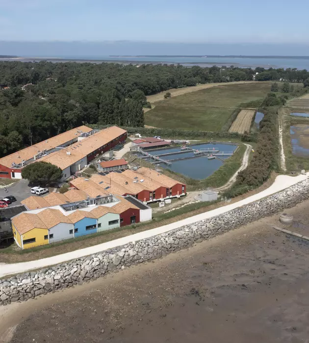 Vue aérienne de la station de La Tremblade situé sur le littoral