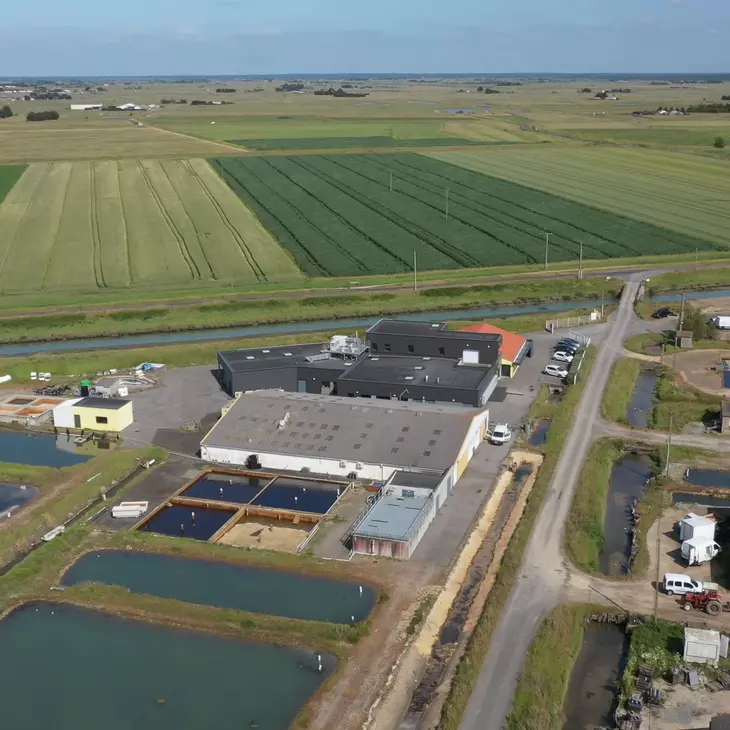 Vue aérienne de la plateforme de Bouin