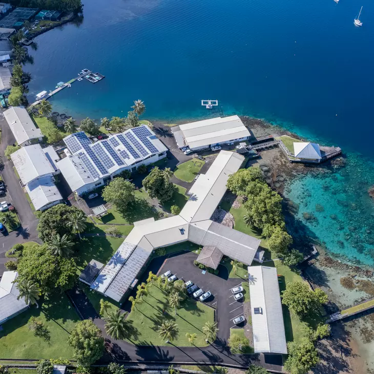 Vue drone du Centre Ifremer du Pacifique.